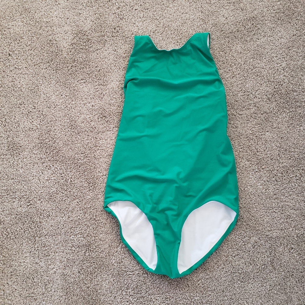 ADAY for the win reversible green swim suit